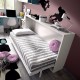 Dormitorio con cama abatible, escritorio y módulos estantes Ref YH406