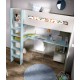 Dormitorio Juvenil con cama y escritorio con cajonera Ref YH303