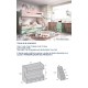 Dormitorio Juvenil con litera y escritorio doble Ref YH310