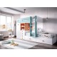 Dormitorio Juvenil con litera y armario integrado Ref YH312