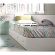 Dormitorio Juvenil camas con contenedores, escritorio y módulos estantes Ref YH504