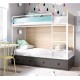 Dormitorio Juvenil con litera y escritorio Ref YH308