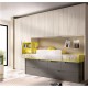 Dormitorio puente Juvenil con cama, armario y escritorio Ref YH105