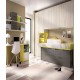 Dormitorio puente Juvenil con cama, armario y escritorio Ref YH105
