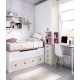 Dormitorio Juvenil con 2 camas, armario y escritorio Ref YH123
