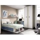 Dormitorio Juvenil con cama de 90, armario y escritorio Ref YH609