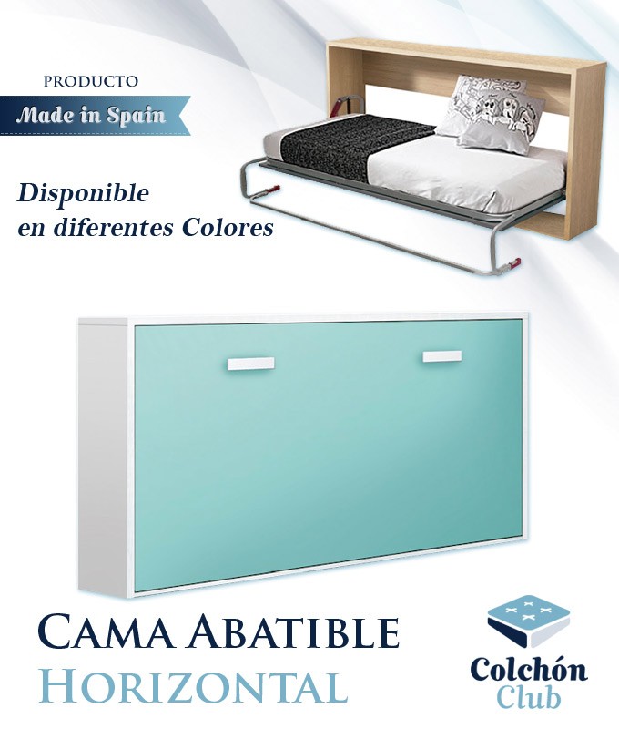 Cama Abatible Horizontal disponible en diferentes colores Ref E10000