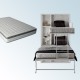 Pack Litera Abatible Vertical con cama matrimonial y Colchones Viscoelasticos Ref N27000