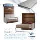 Pack Cama Abatible Vertical con Sofá y Colchón Viscoelastico Ref N28000