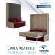 Cama Abatible Vertical con Sofá disponible en diferentes medidas y colores Ref N40000