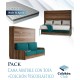 Pack Cama Abatible Horizontal con Sofá y Colchón Viscoelastico Ref N43000