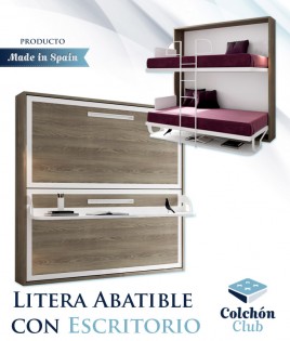 Litera Abatible Horizontal con Escritorio y Altillo opcional Ref N31000