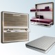 Pack Litera Abatible Horizontal con Escritorio y Altillo opcional y Colchones Viscoelásticos Ref N33000
