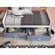 Dormitorio Juvenil fabricado en madera y acabado lacado compuesto por cama nido con arrastre y cama nido con cajones Ref JI06