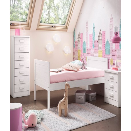 Dormitorio Juvenil fabricado en madera y acabado lacado compuesto por