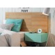 Dormitorio Juvenil fabricado en madera y acabado lacado compuesto por cabecero, mesita y escritorio Ref JI22