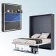 Cama Abatible Vertical con estante sincronizado y puerta en 3 colores Ref N47000