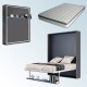 Pack Cama Abatible Vertical con estante sincronizado y colchón viscoelástico Ref N48000