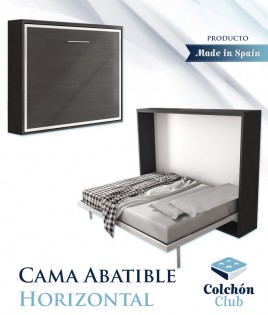 Cama Abatible Horizontal disponible en diferentes medidas y colores Ref N50000