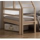 Litera con cama Matrimonial e individual fabricada en madera y acabado lacado Ref JI50