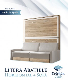 Litera Abatible Horizontal con Sofá disponible en gran variedad de colores Ref N54000