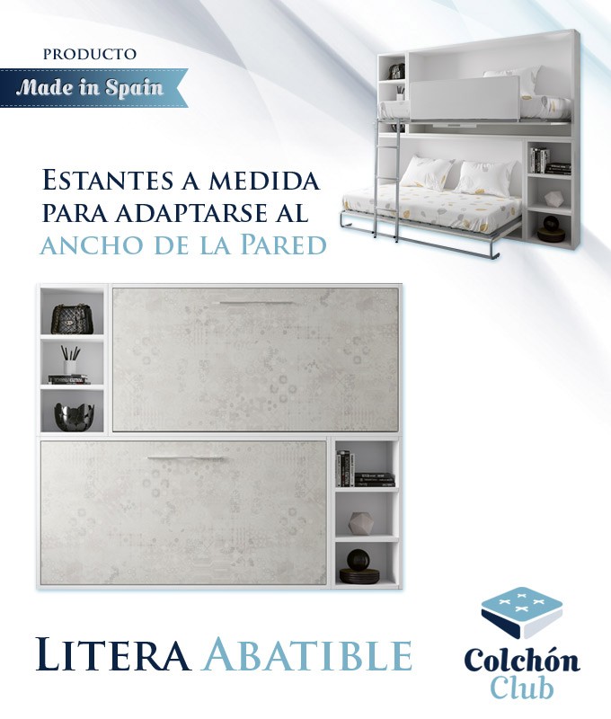 Litera Abatible Horizontal con estantes a ambos lados Ref N58000