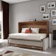 Dormitorio Juvenil cama abatible con Sofá y escritorio Ref N07