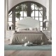 Dormitorio de matrimonio fabricado en madera y acabado lacado compuesto por cabecero tapizado y mesitas Ref JI60
