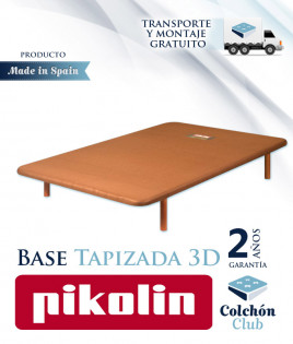 Base Tapizada Con Patas de Madera Plata y Tejido 3D Transpirable, Barras  Transversales de Refuerzo, Ideal