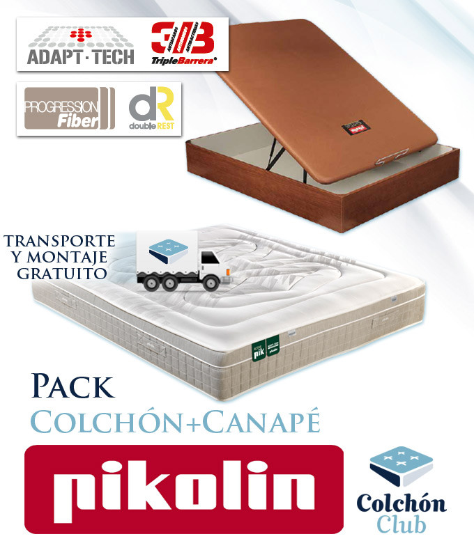Pack Pikolin, colchón modelo Activepik y Canapé de madera Pikolin Ref P271000