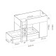 Dormitorio Juvenil litera tren con contenedores y armario Ref YK05