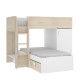 Dormitorio Juvenil con 2 camas, contenedores y armario Ref YK06