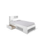 Dormitorio Juvenil con cama compacta con huecos de almacenaje Ref YK21