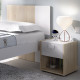 Dormitorio Juvenil con cama compacta, cómoda y mesita Ref YK24