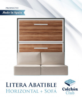 Litera Abatible Horizontal con Sofá disponible en gran variedad de colores Ref N64000