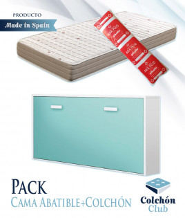 Pack Cama Abatible Horizontal y Colchón con almohada Ref E11000