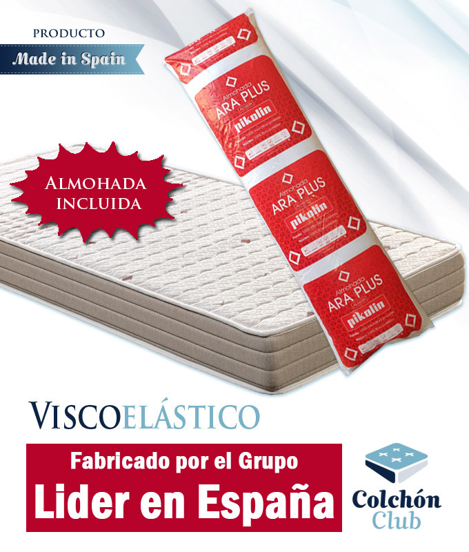 Colchón Viscoelástico + Almohada fabricado por Grupo Lider en España modelo Omega Visco Ref P67000