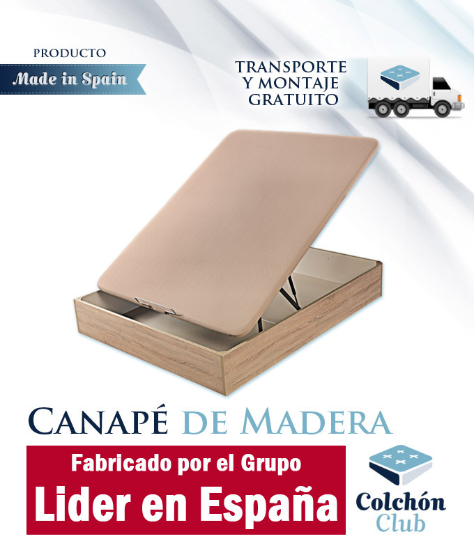 Canapé de Madera Fabricado por el Grupo Lider en España Ref P184000