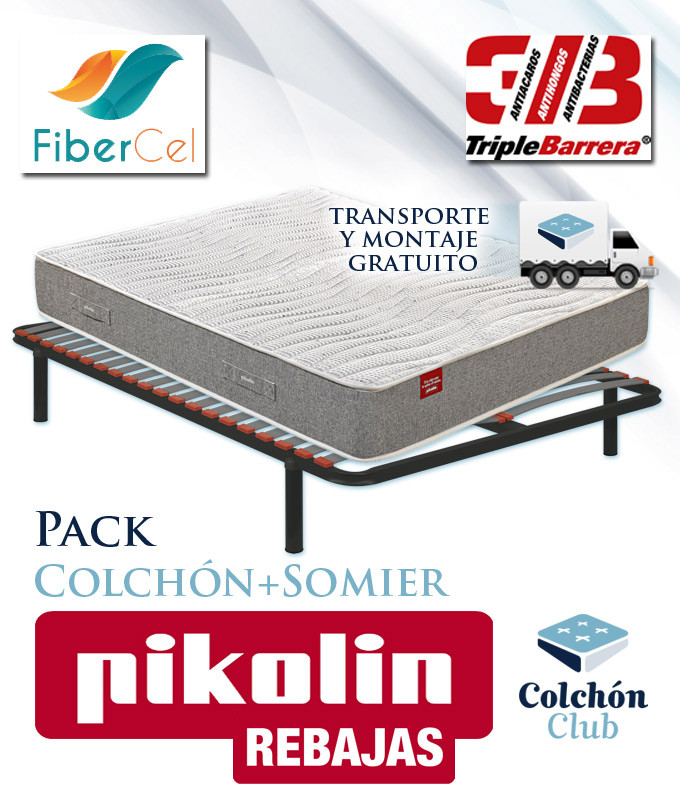 Pack Pikolin, Colchón Modelo Europa y Somier Multiláminas SG16 Ref P318000
