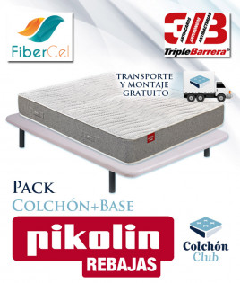 Pack Pikolin, Colchón Modelo Europa y Base Tapizada Ref P319000