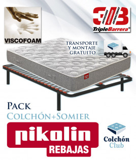 Pack Pikolin, Colchón Modelo Asia y Somier Multiláminas SG16 Ref P323000