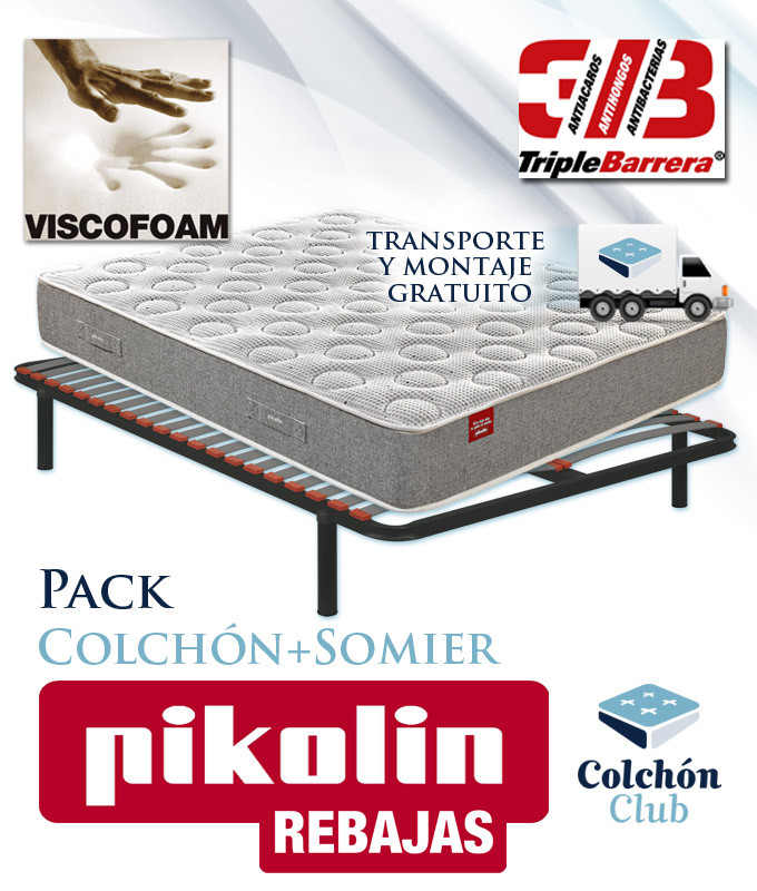Pack Pikolin, Colchón Modelo Asia y Somier Multiláminas SG16 Ref P323000