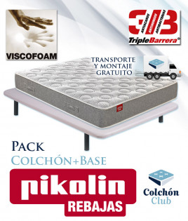 Pack Pikolin, Colchón Modelo Asia y Base Tapizada Ref P324000