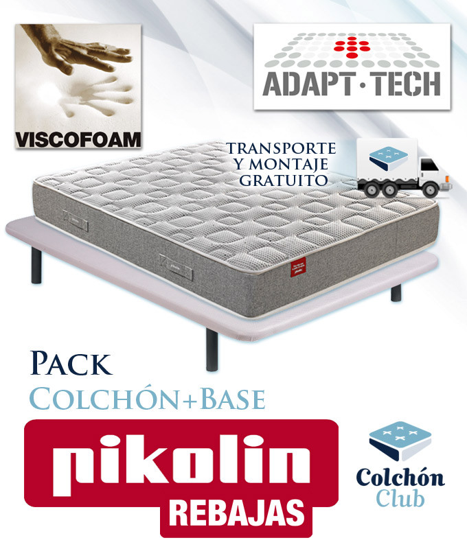 Pack Pikolin, Colchón Modelo America y Base Tapizada Ref P329000