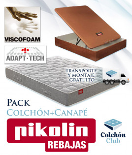 Pack Pikolin, Colchón Modelo America y Canapé de Madera Pikolin Ref P331000