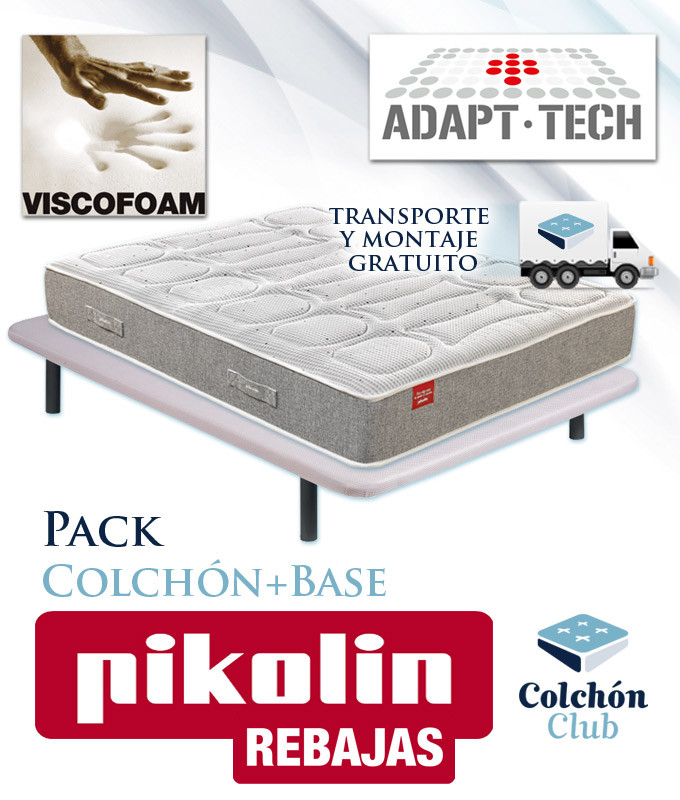 Pack Pikolin, Colchón Modelo Africa y Base Tapizada Ref P334000