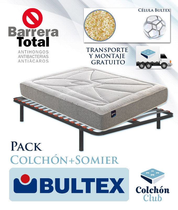 Pack Bultex, Colchón Modelo Oceania y Somier Multiláminas SG16 Ref P338000