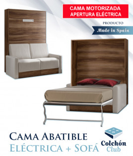 Cama Abatible Vertical con Sofá y Apertura Eléctrica Ref N76000