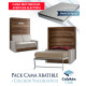 Pack Cama Abatible Vertical con Sofá, Apertura Eléctrica y Colchón Viscoelástico Ref N78000