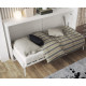 Dormitorio con cama abatible individual con estantería y escritorio rincón Ref Z37